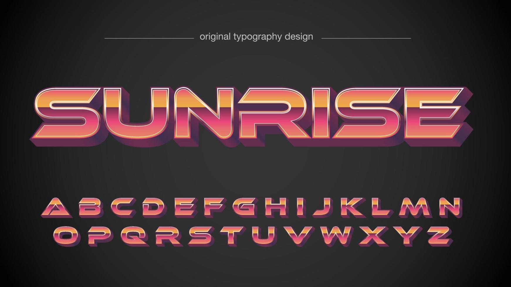 red glossy metallic futuristic typography vector