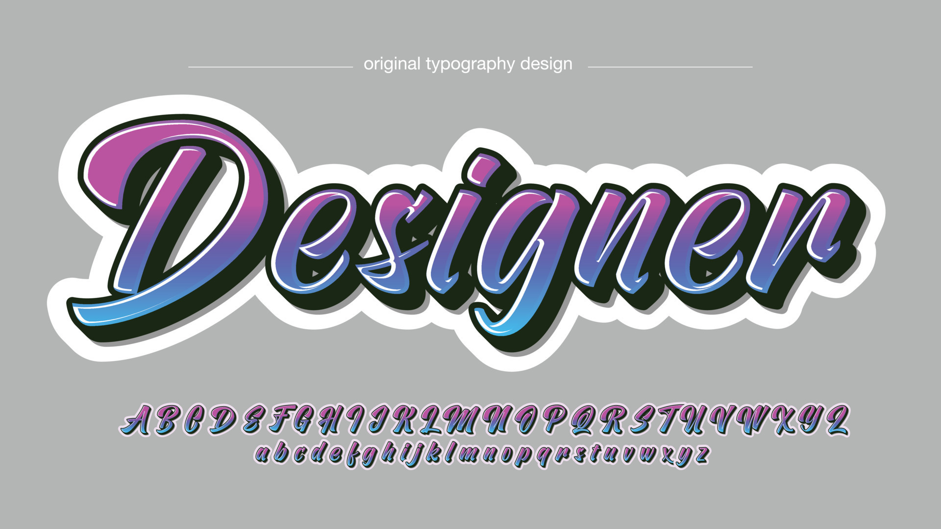 purple and blue modern calligraphy artistic font 7325188 Vector Art at Vecteezy