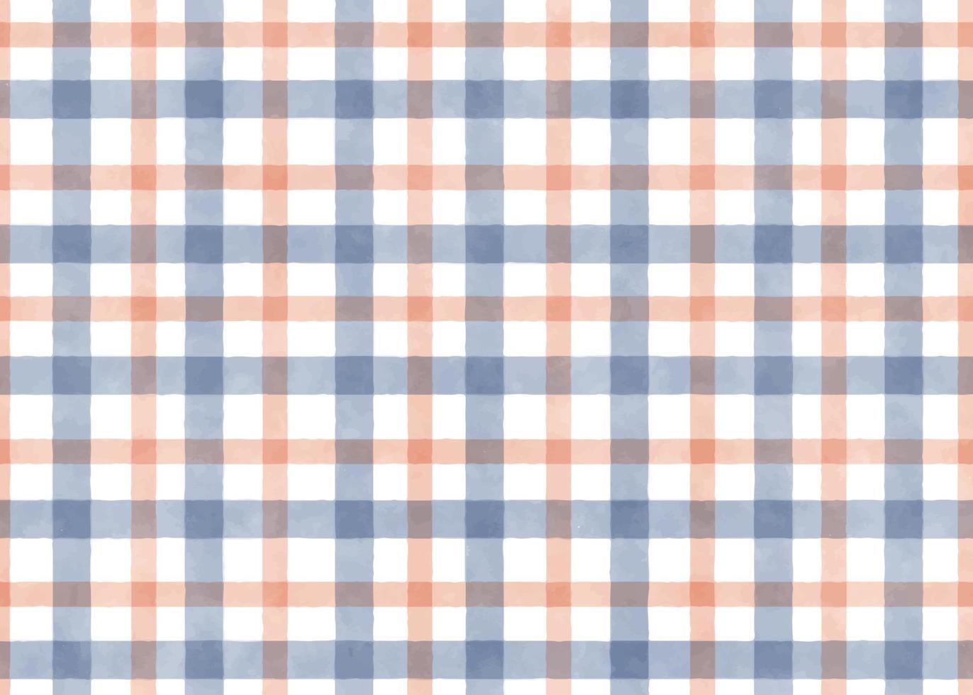 indigo navy blue and red watercolor plaid repeat seamless pattern vector