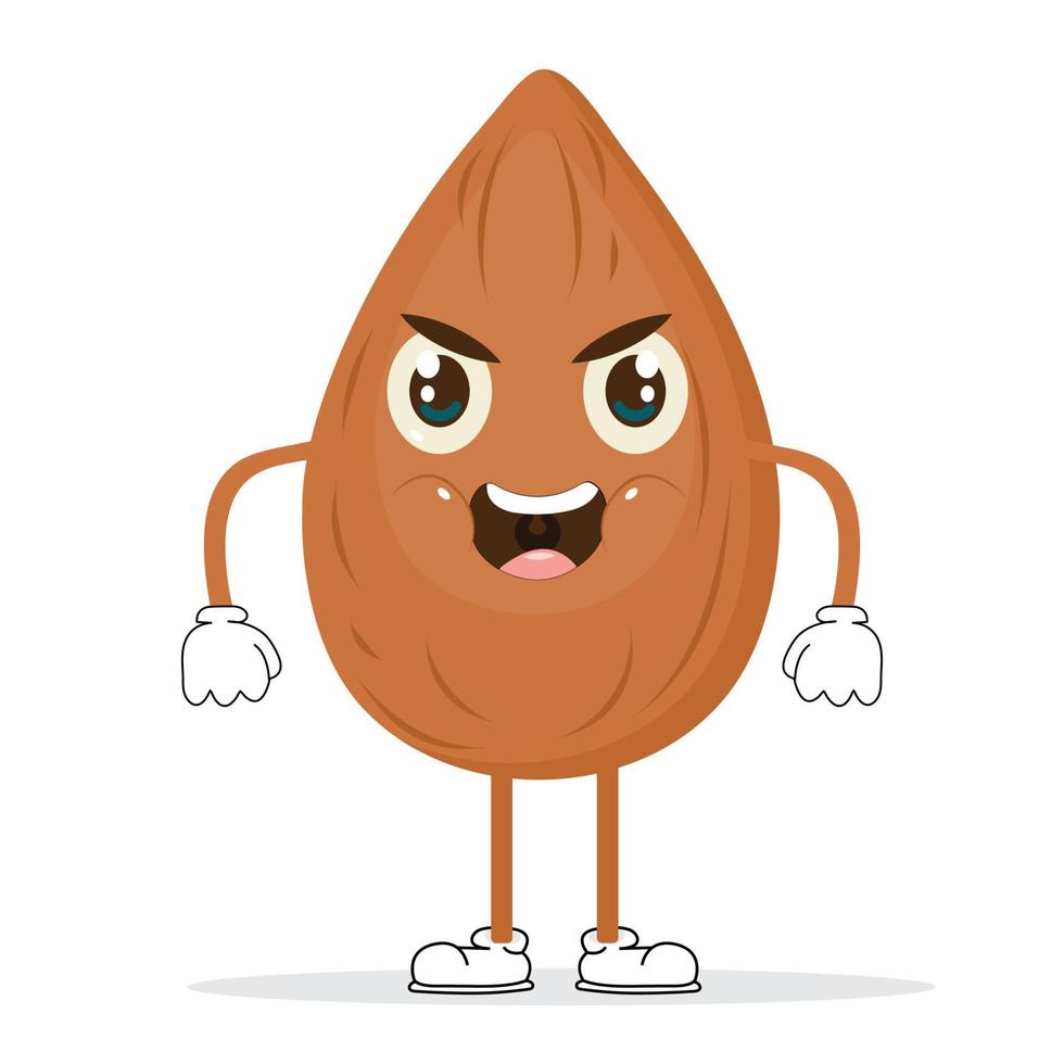Angry almonds vector