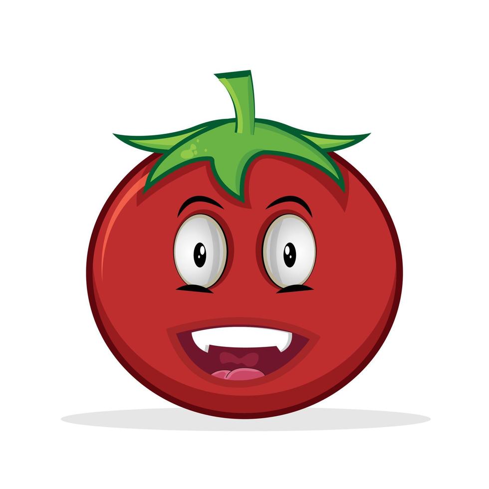 vector de personaje de tomate de terror