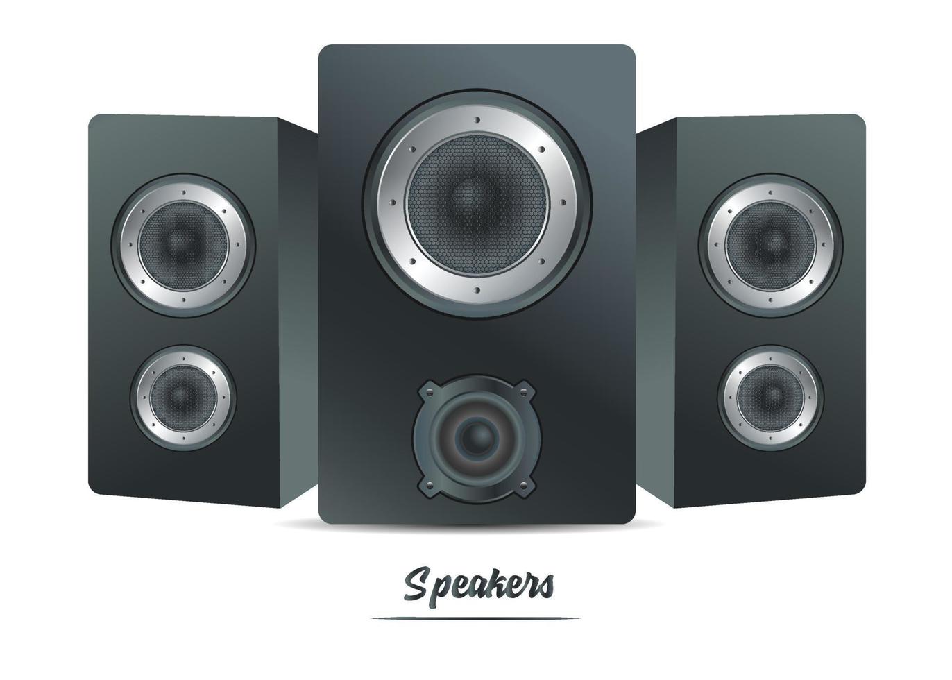 Realistic sound box vector