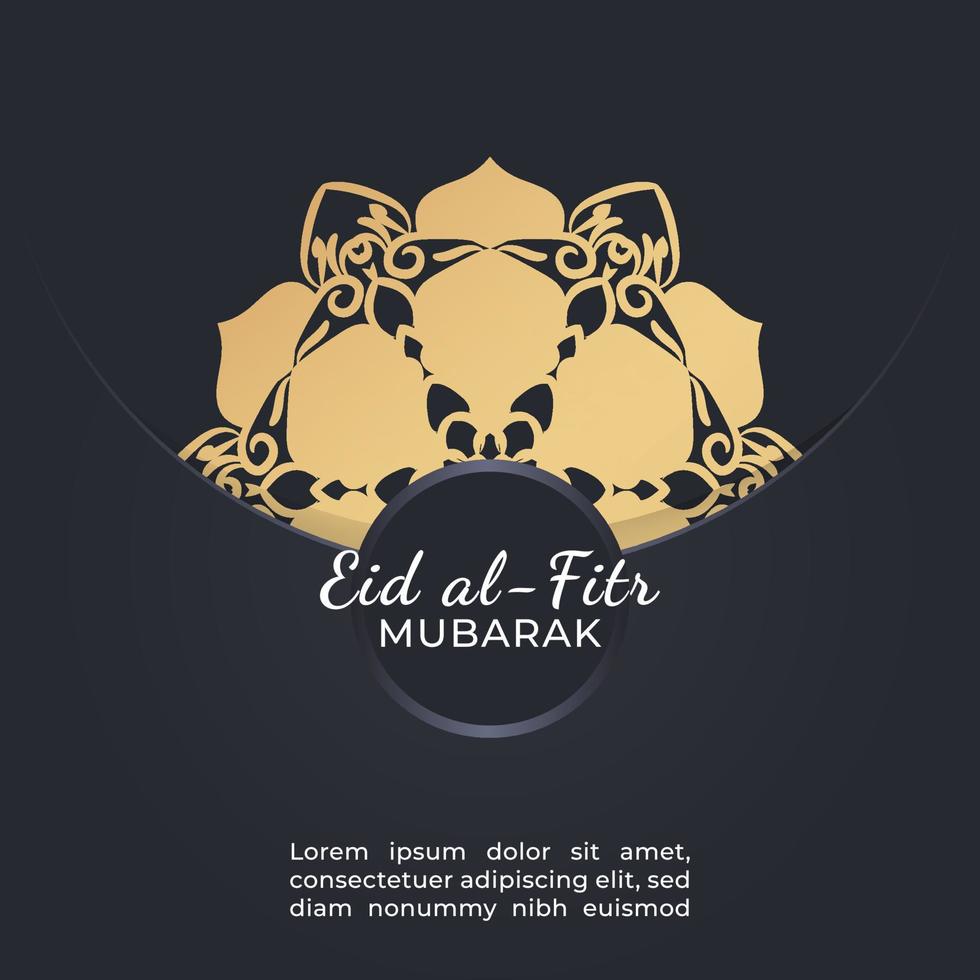 Eid mubarak celebratory illustration. vector