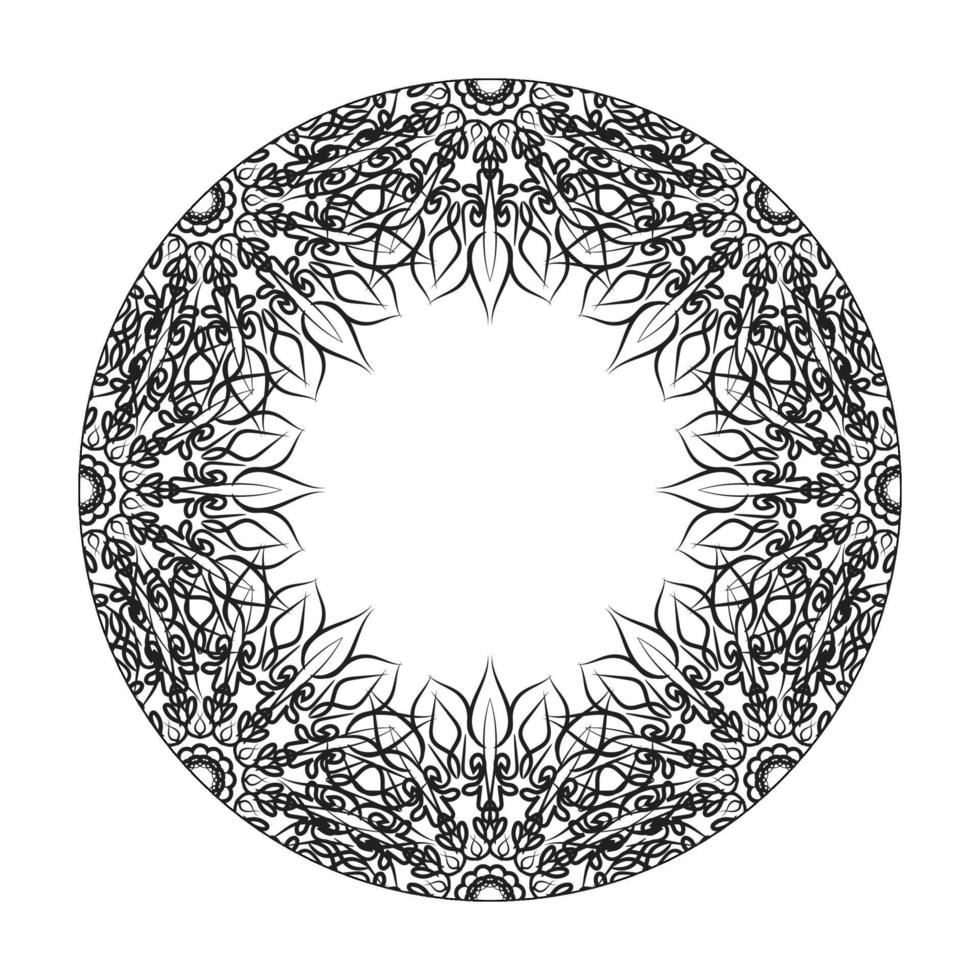 Hand drawn mandala. decoration in ethnic oriental  doodle ornament. vector