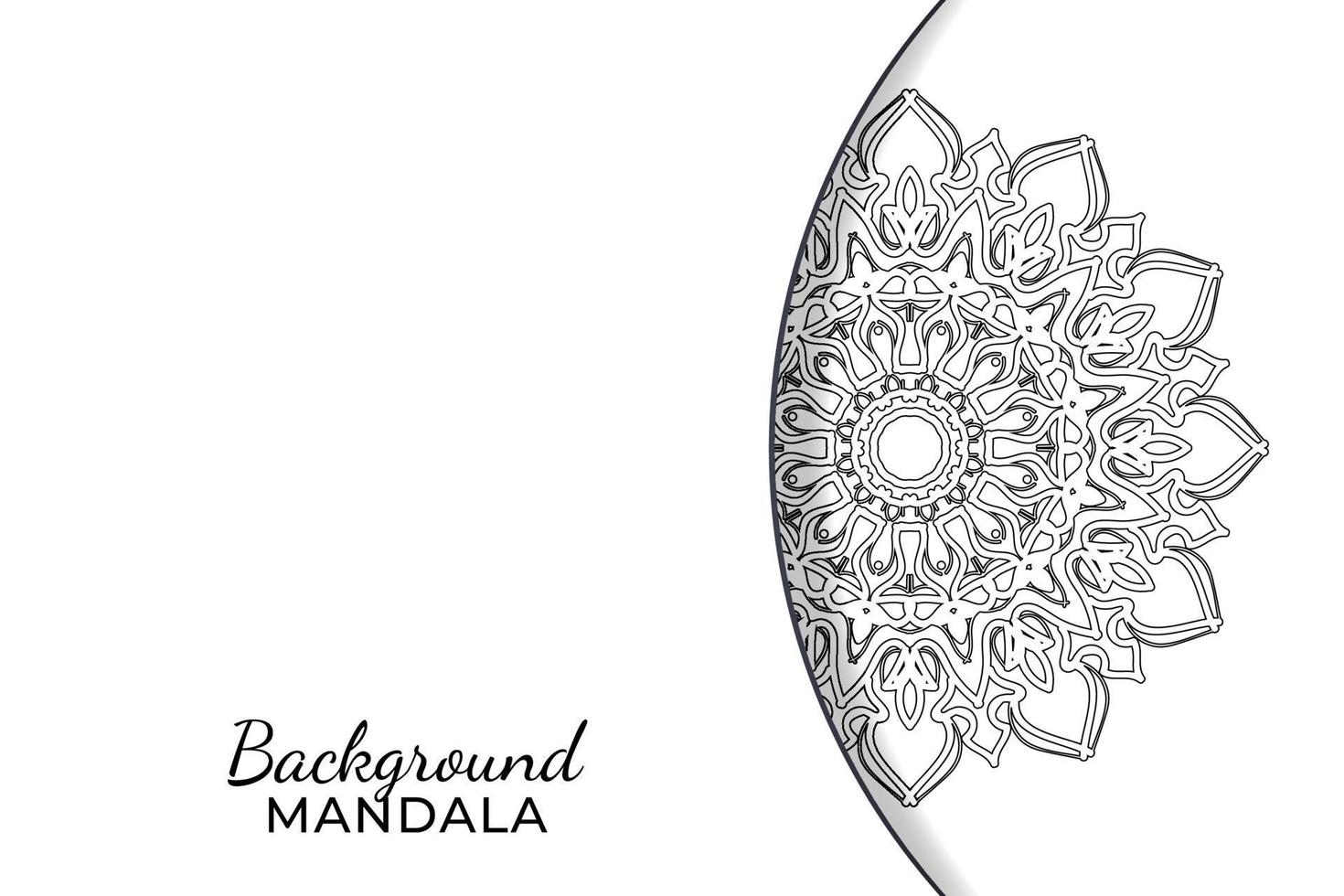 hand drawn indian ornament mandala on background style. vector