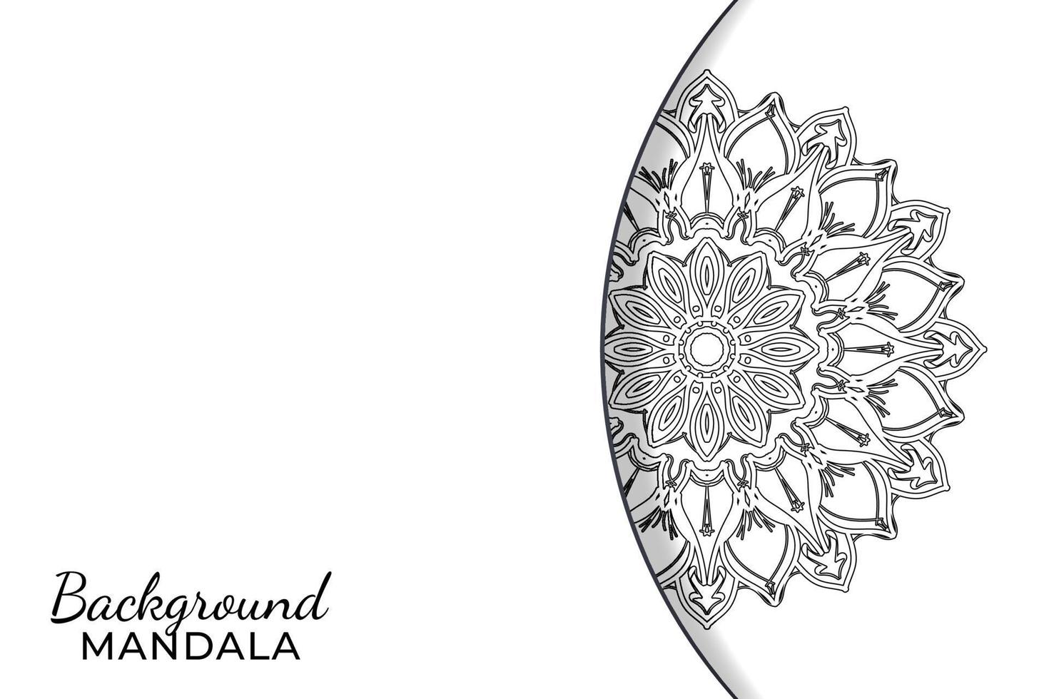 hand drawn indian ornament mandala on background style. vector