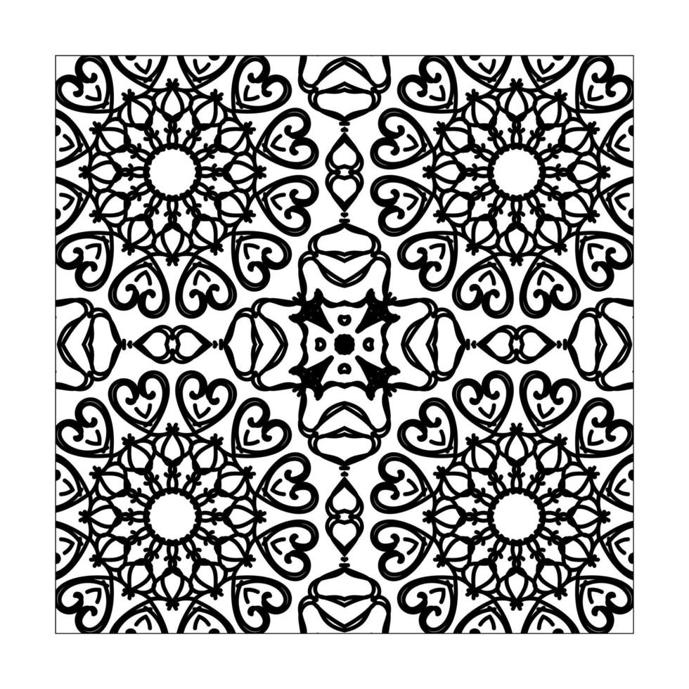 mandala de patrones sin fisuras adorno floral. vector