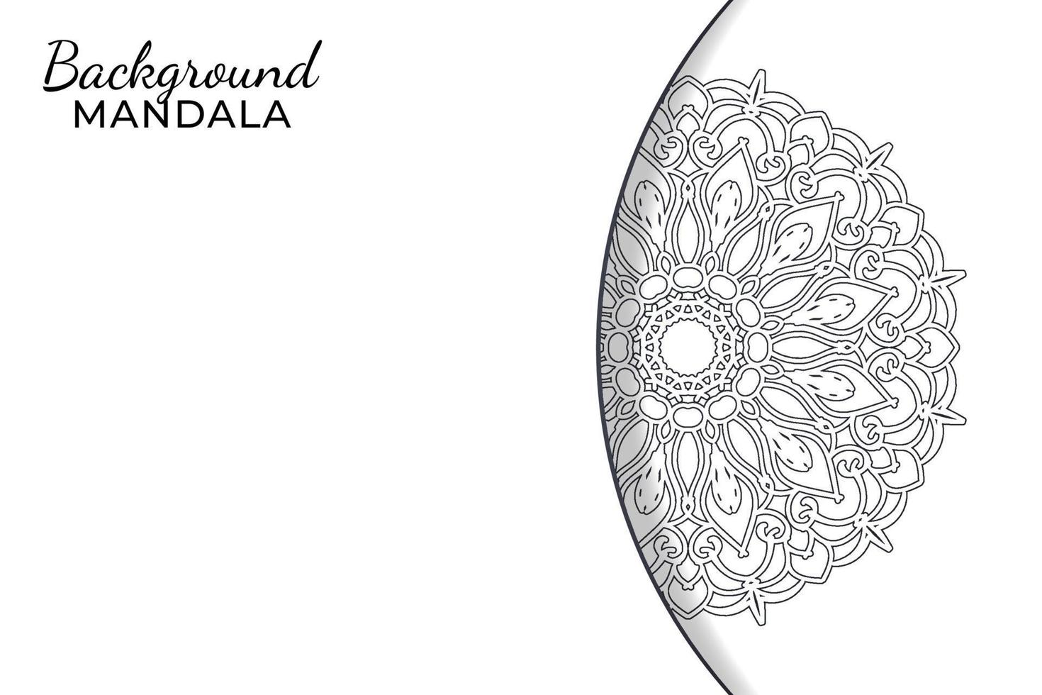 hand drawn indian ornament mandala on background style. vector