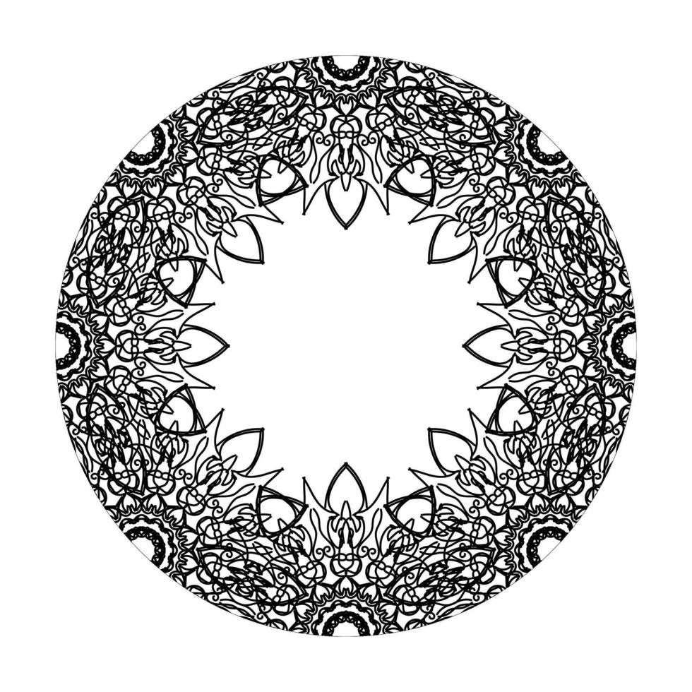 Hand drawn mandala. decoration in ethnic oriental  doodle ornament. vector