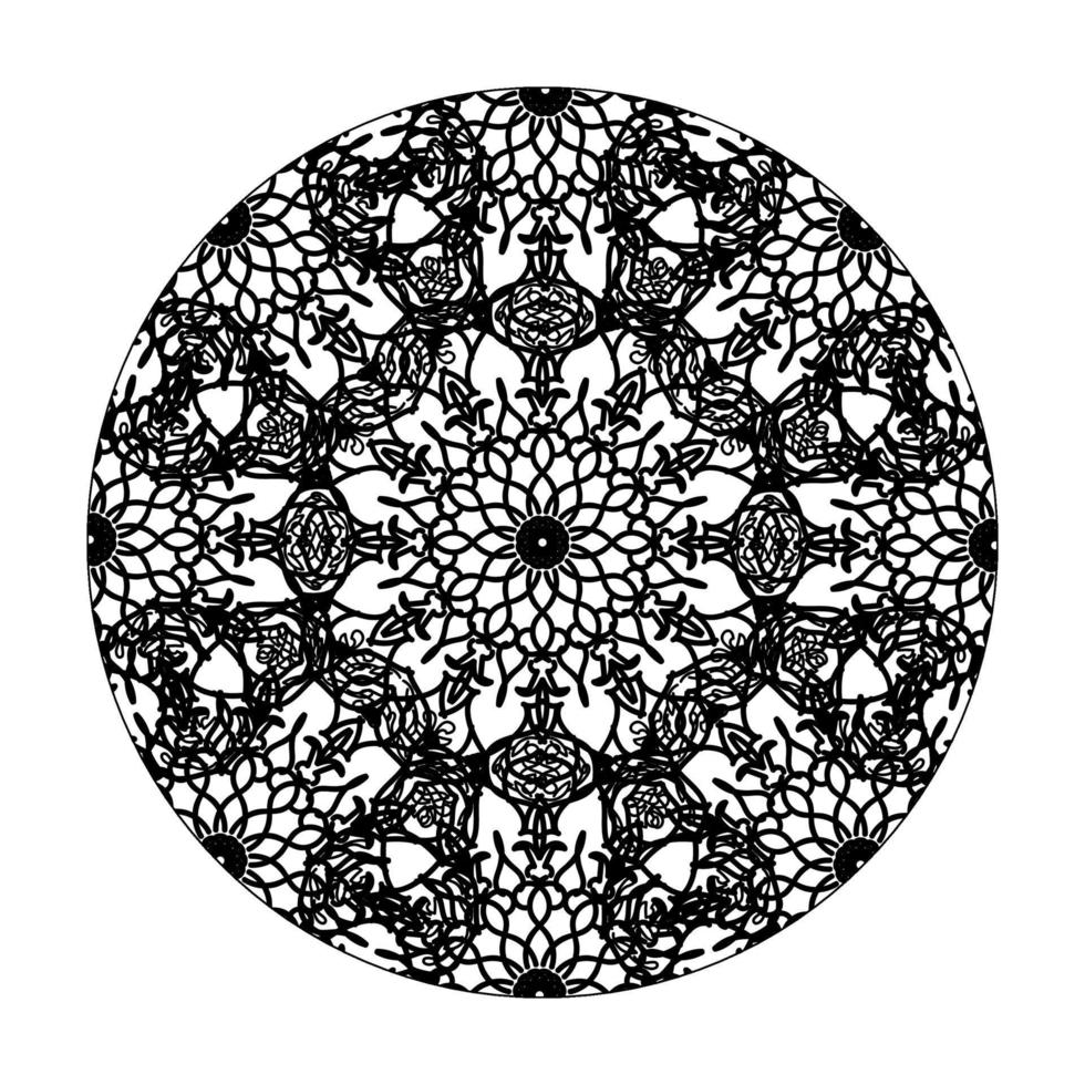 Circular pattern mandala art decoration elements. vector