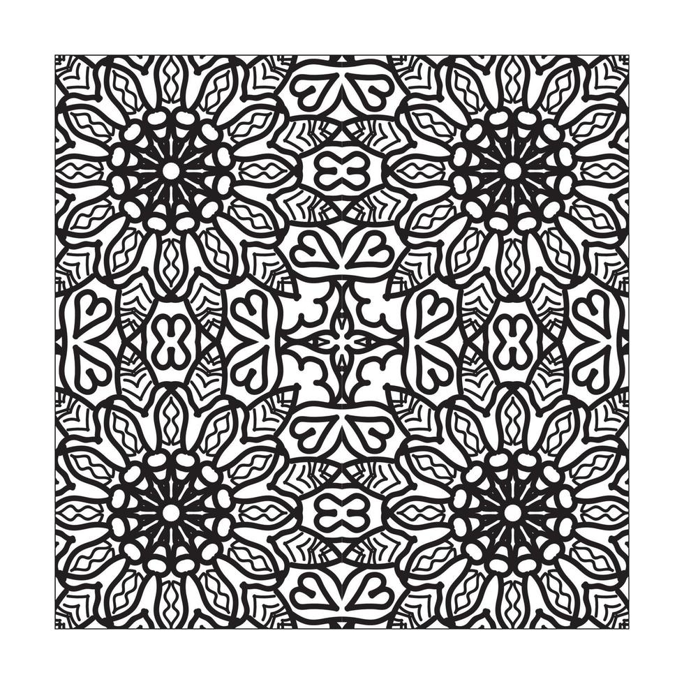 mandala de patrones sin fisuras adorno floral. vector