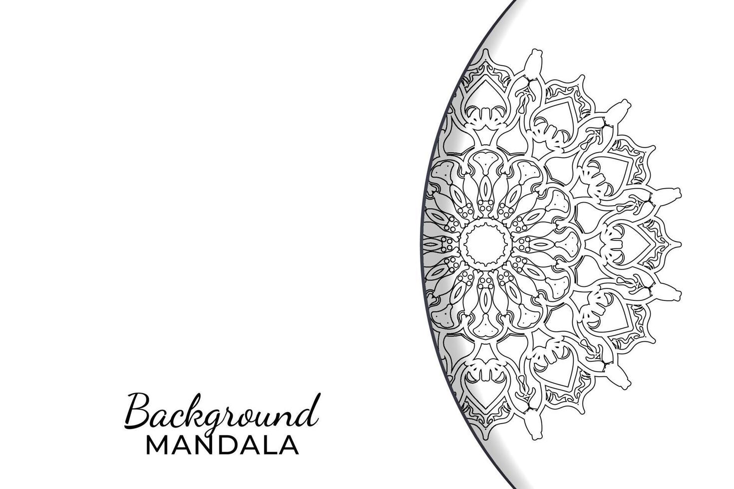 hand drawn indian ornament mandala on background style. vector