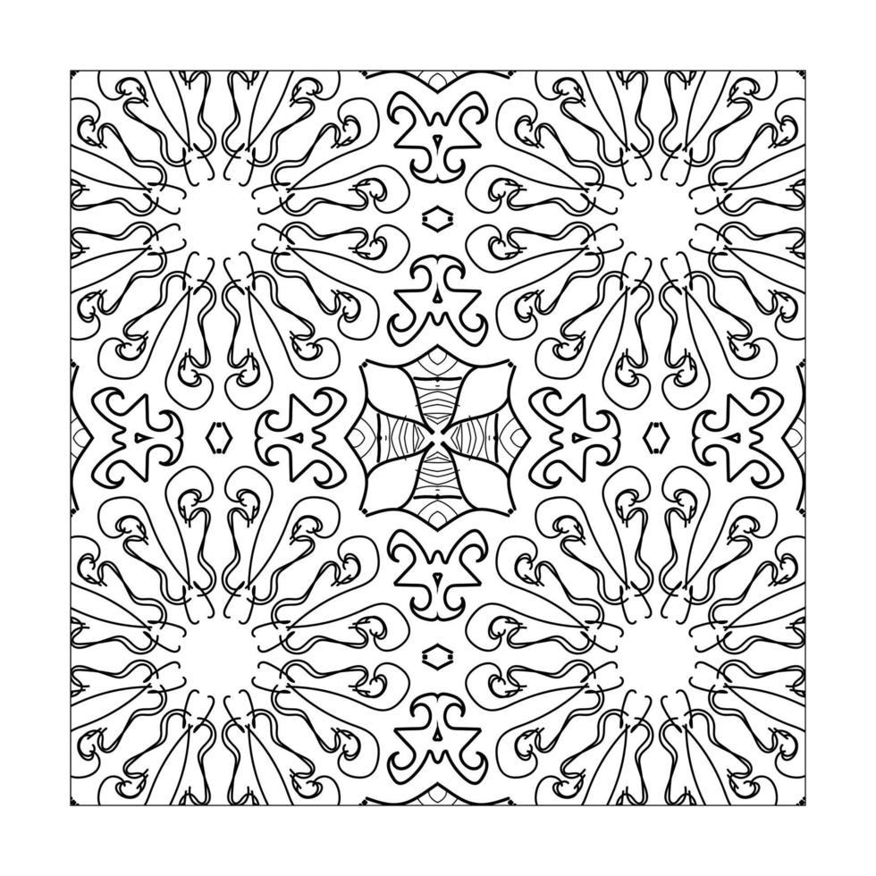 mandala de patrones sin fisuras adorno floral. vector