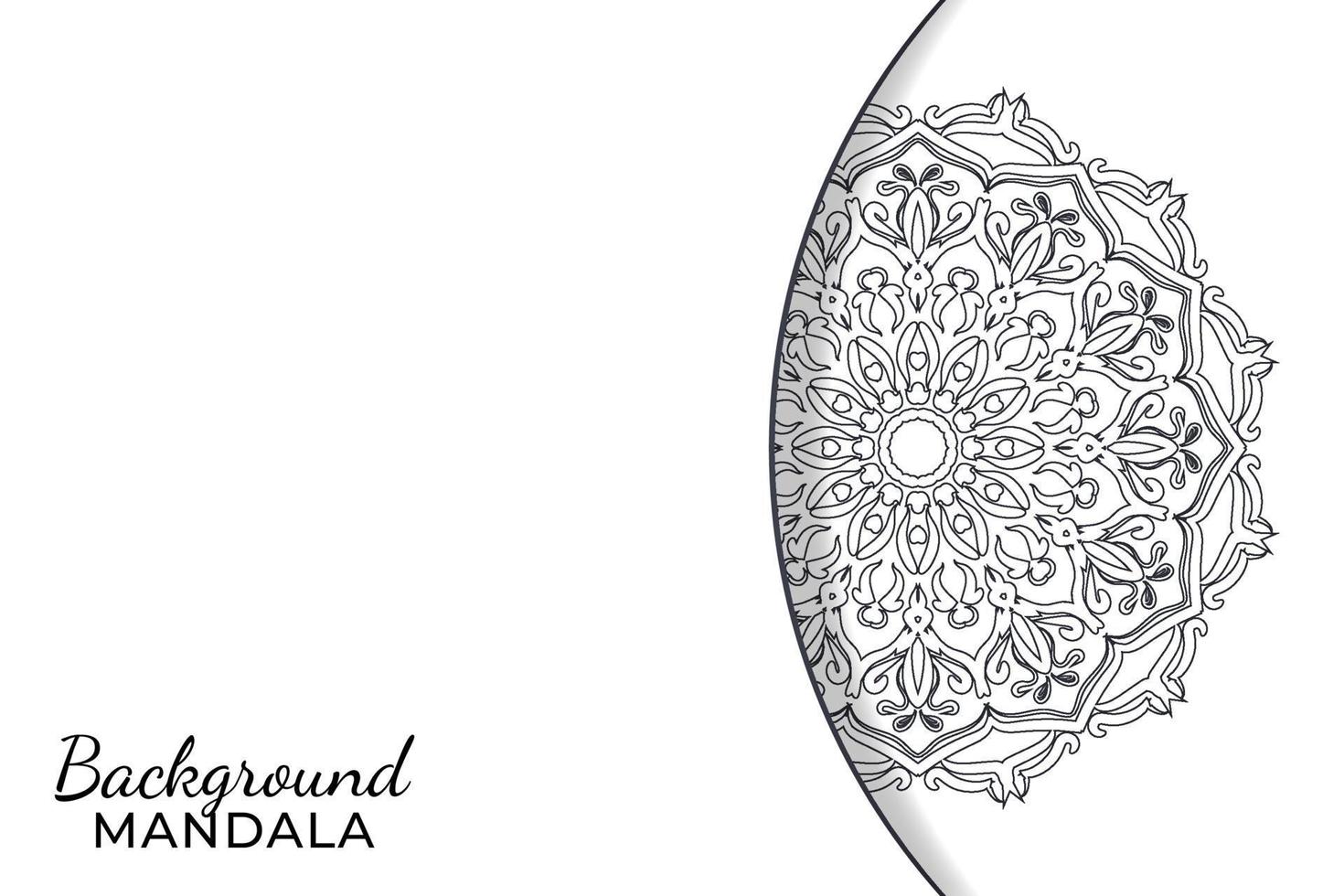 hand drawn indian ornament mandala on background style. vector