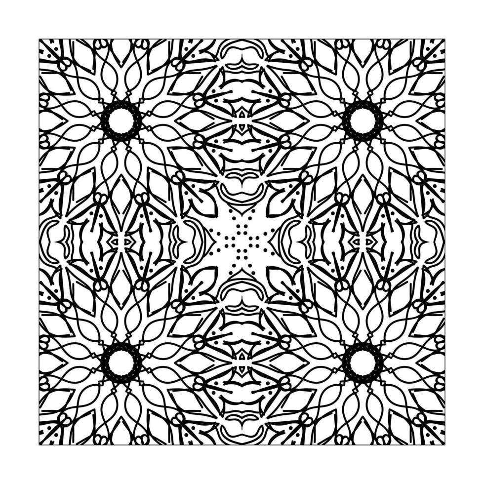 mandala de patrones sin fisuras adorno floral. vector