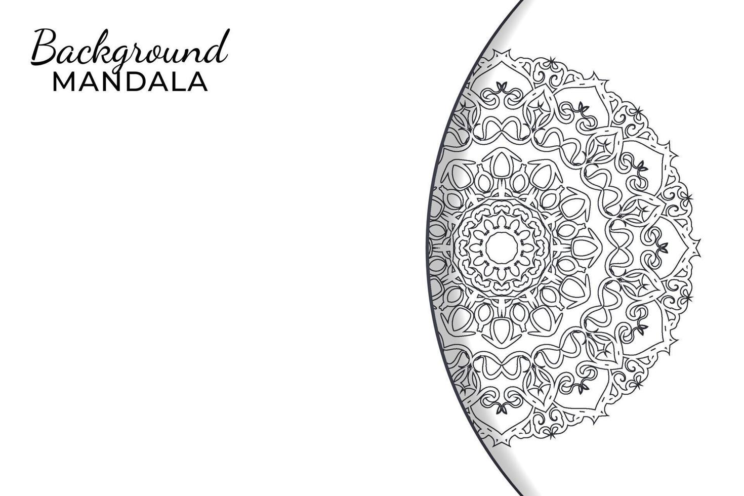 hand drawn indian ornament mandala on background style. vector