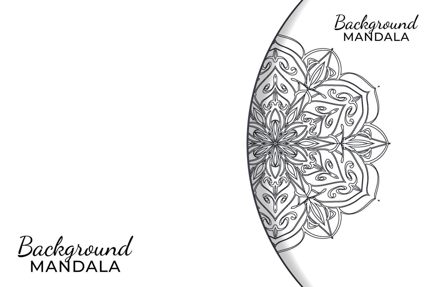 hand drawn indian ornament mandala on background style. vector