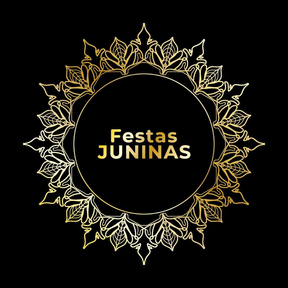 Mandala festas juninas floral ornament. vector