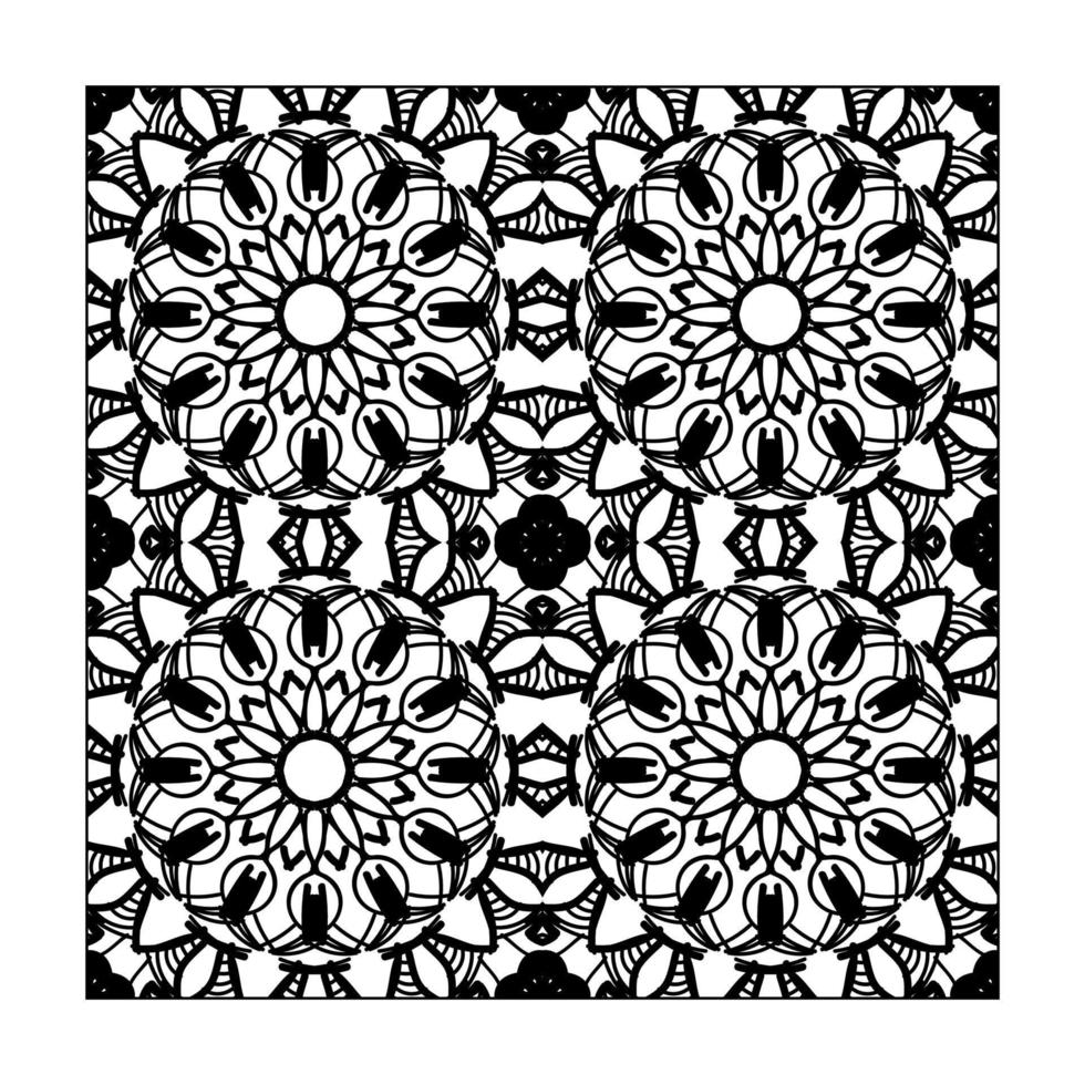 Seamless pattern floral ornament vector