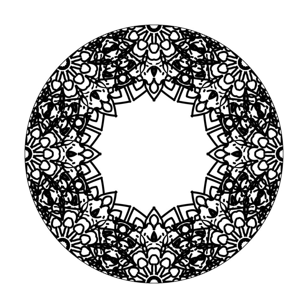 Circular pattern mandala art decoration elements. vector