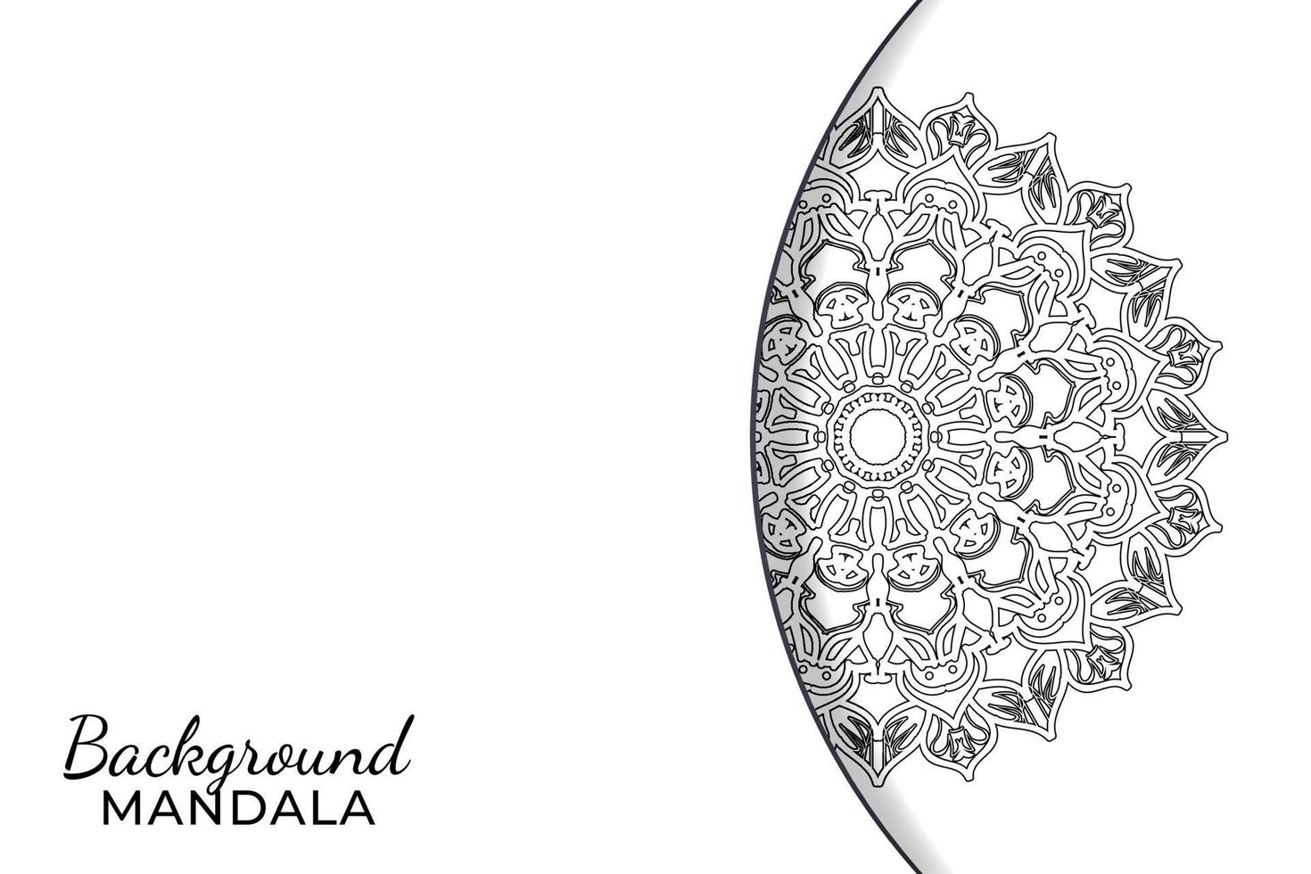 hand drawn indian ornament mandala on background style. vector