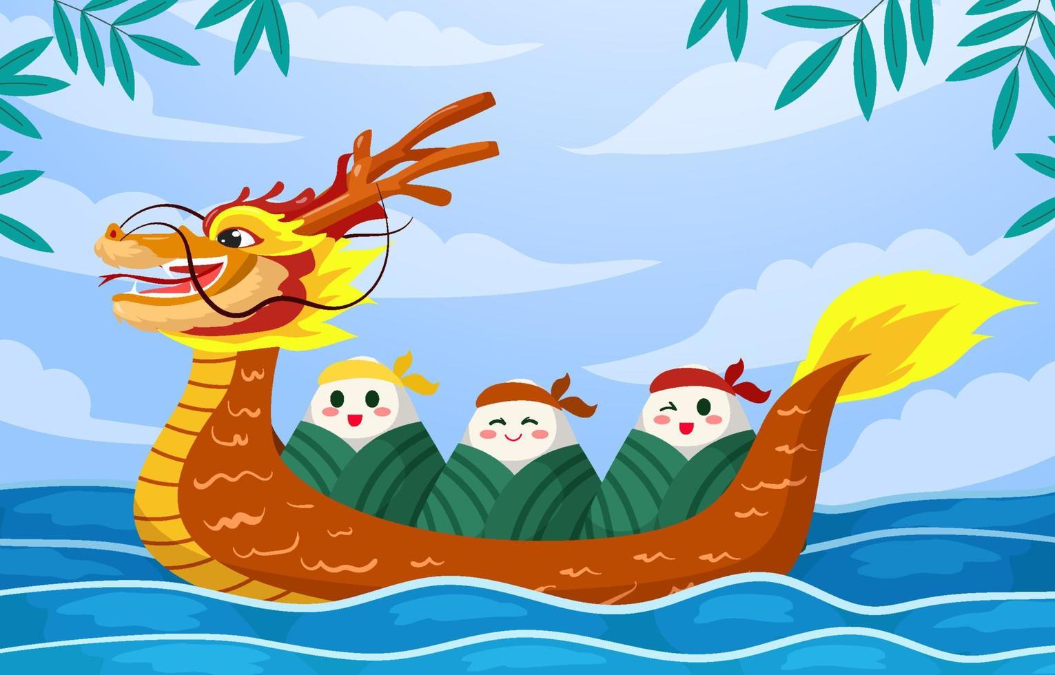 Dragon Boat Festival Background vector