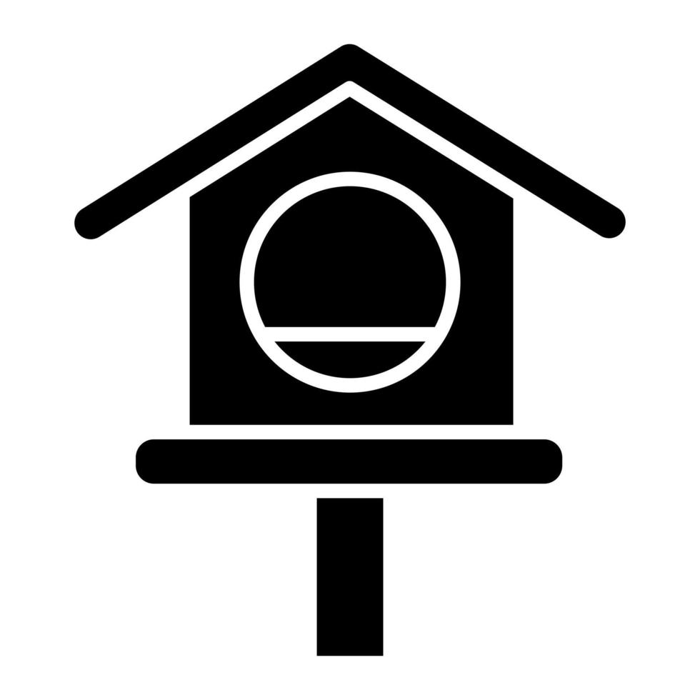 Birds House Glyph Icon vector