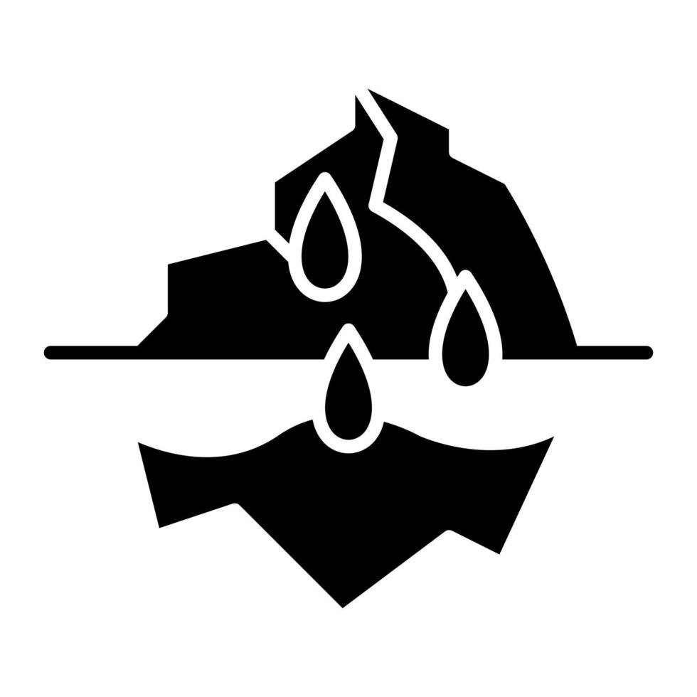 Iceberg Glyph Icon vector