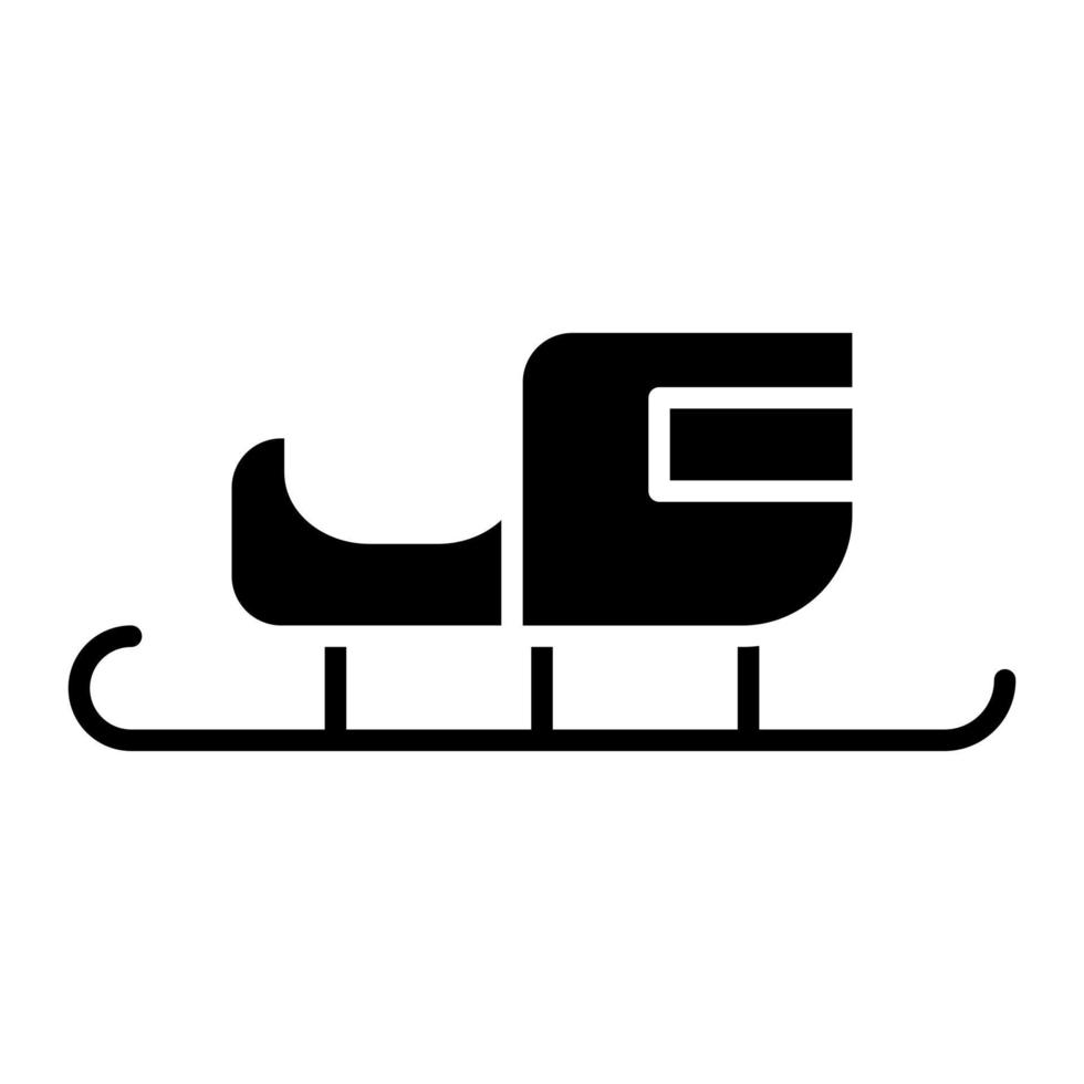 Sled Line Icon vector