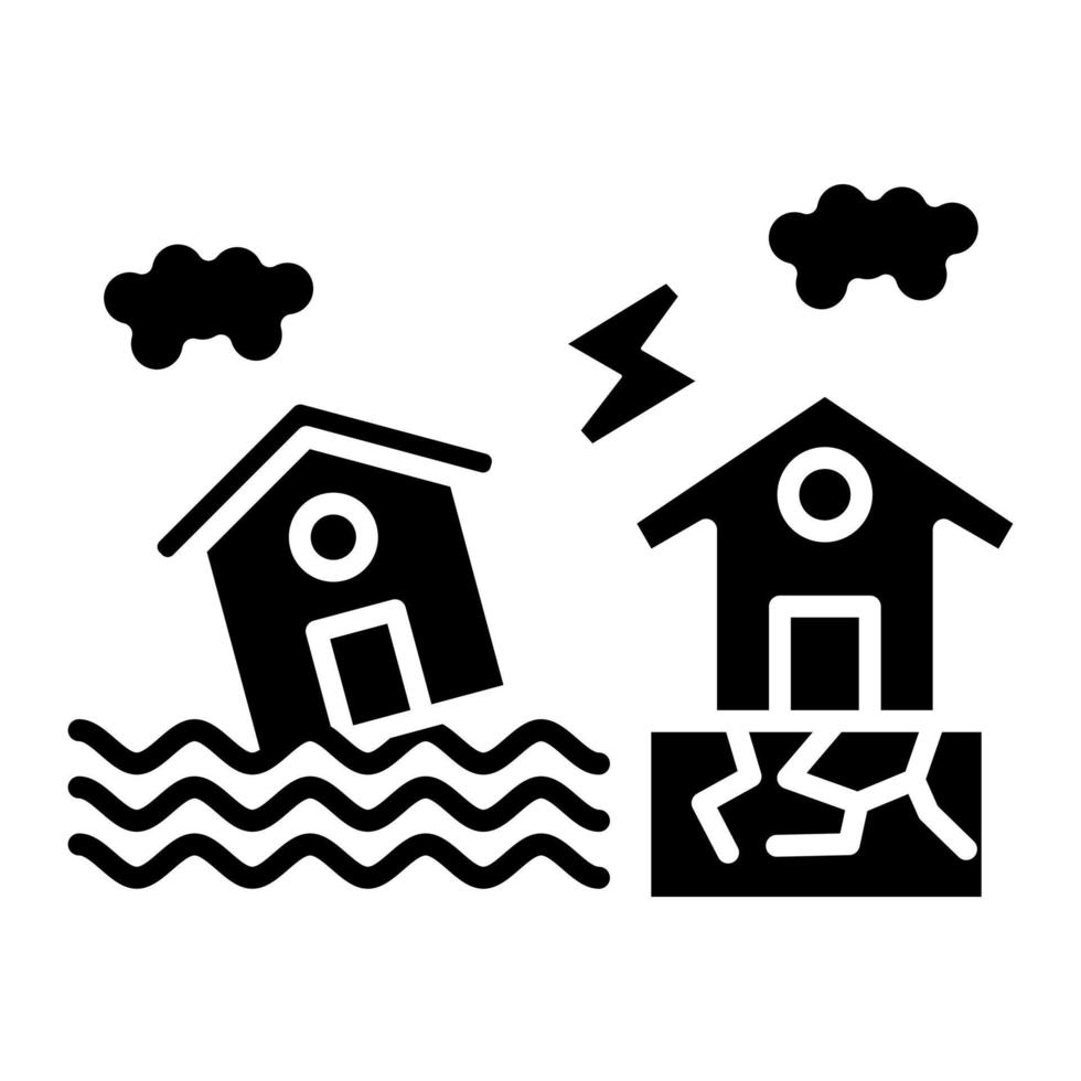 Natural Disaster Line Icon vector