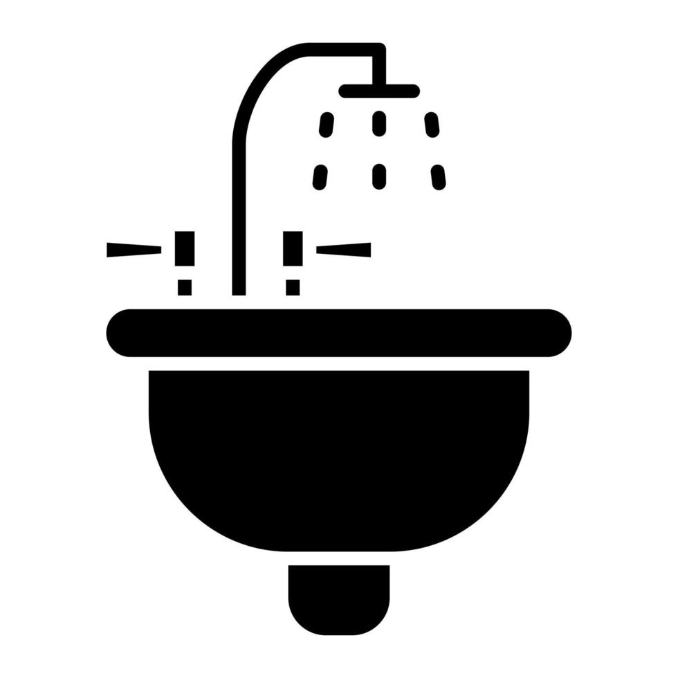 Sink Glyph Icon vector