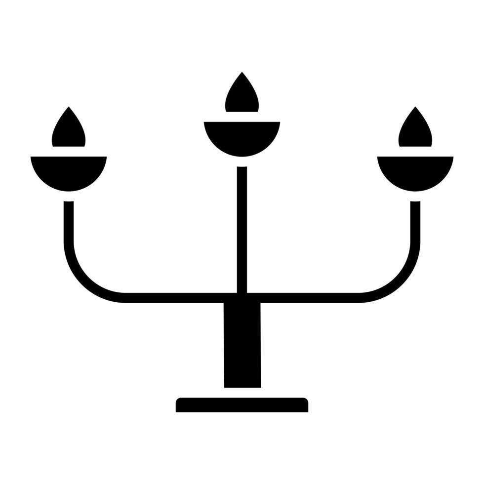 Candelabra Glyph Icon vector