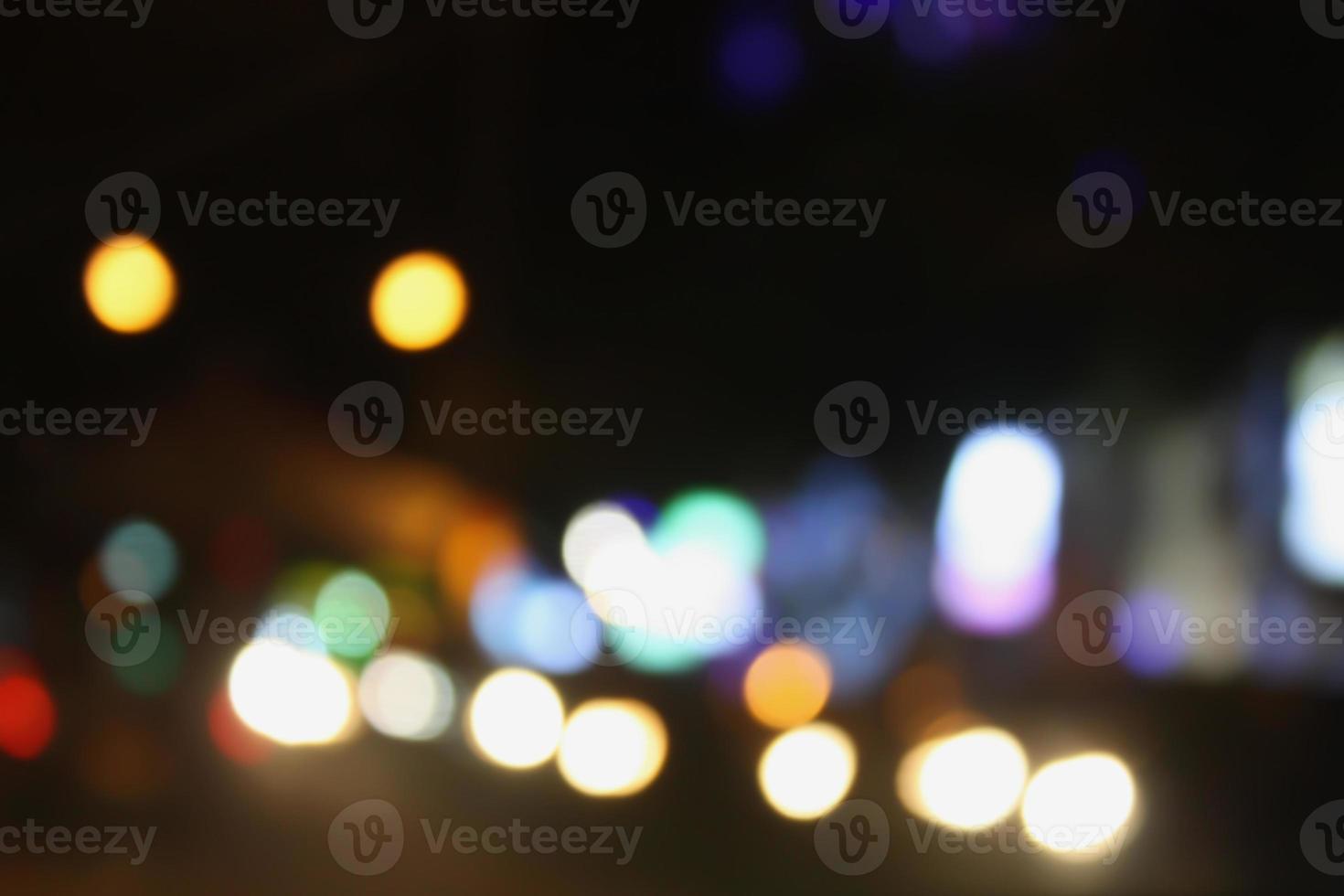 City Traffic Lights Background With Blurred Lights photo