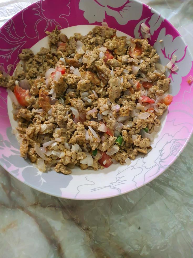 Egg bhurji, also known as Masala Anda Bhurji, is a scrambled eggs dish which is a popular Indian street food and a breakfast, lunch or dinner recipe photo