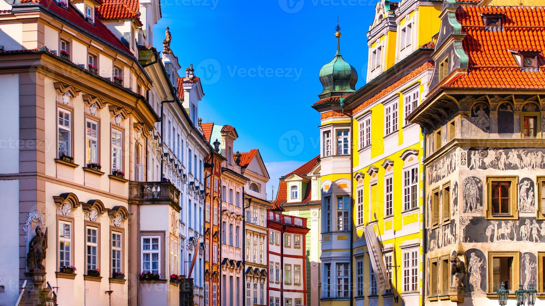 Colored buildings of Prague photo