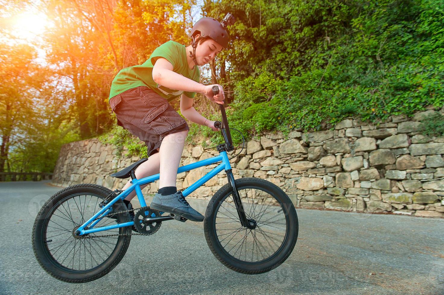 Girl bmx bike photo