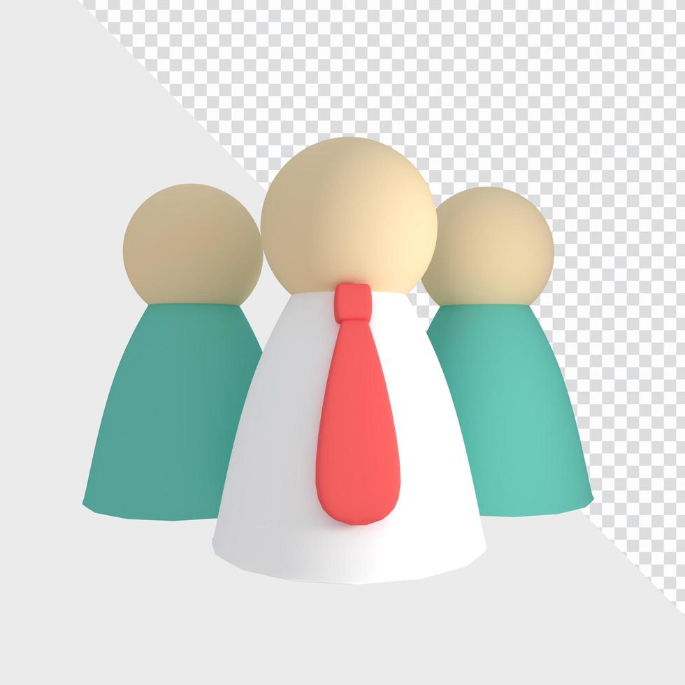 3d render business team photo