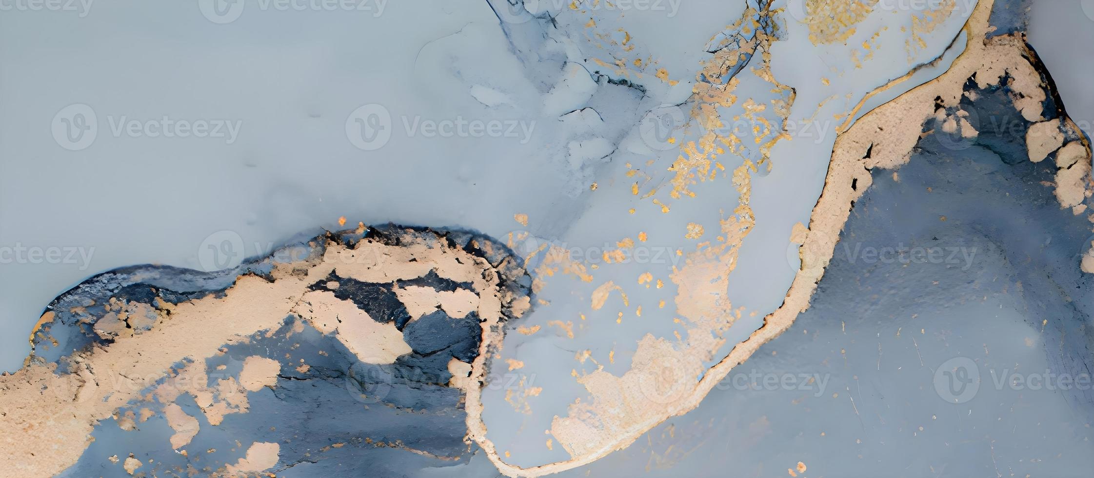 Natural Luxury. Style incorporates the swirls of marble or the ripples of agate. Very beautiful blue paint with the addition of gold powder. photo