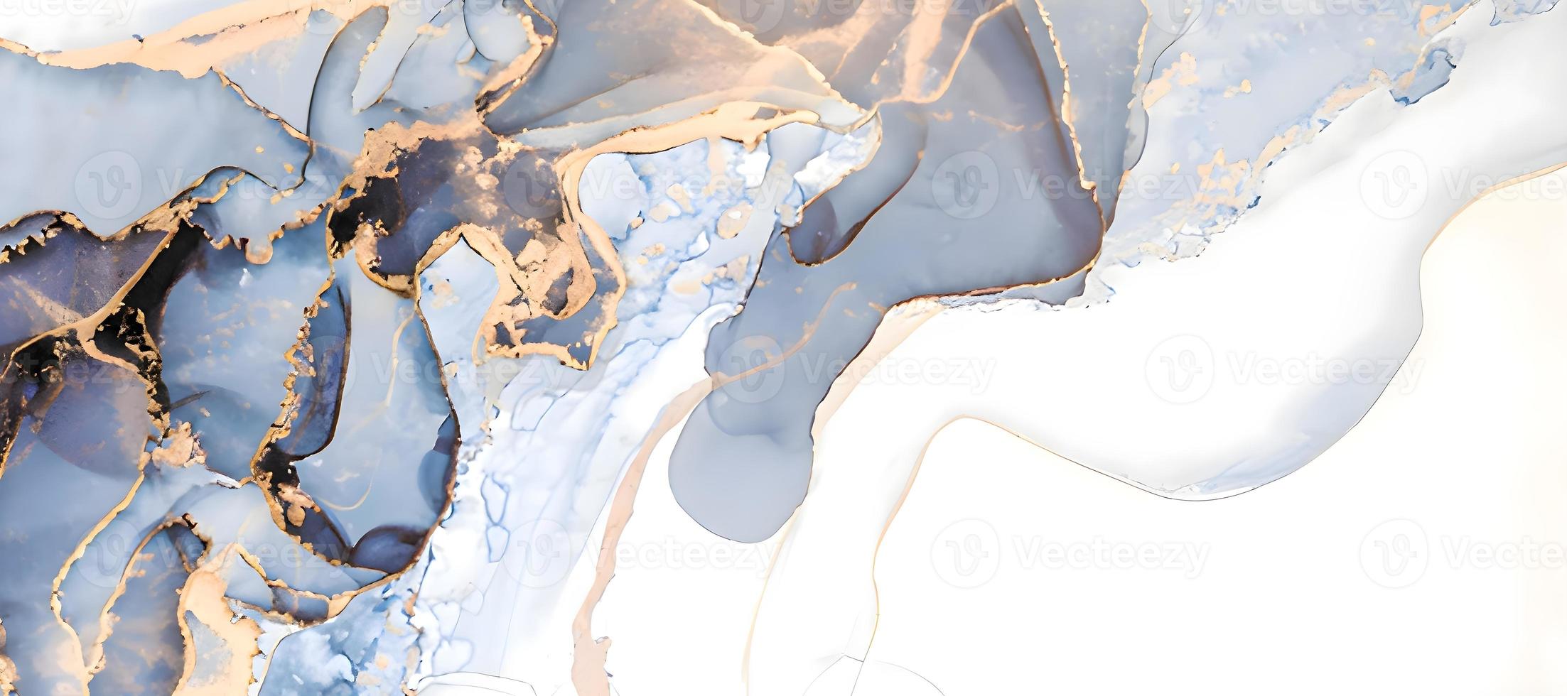Natural Luxury. Style incorporates the swirls of marble or the ripples of agate. Very beautiful blue paint with the addition of gold powder. photo
