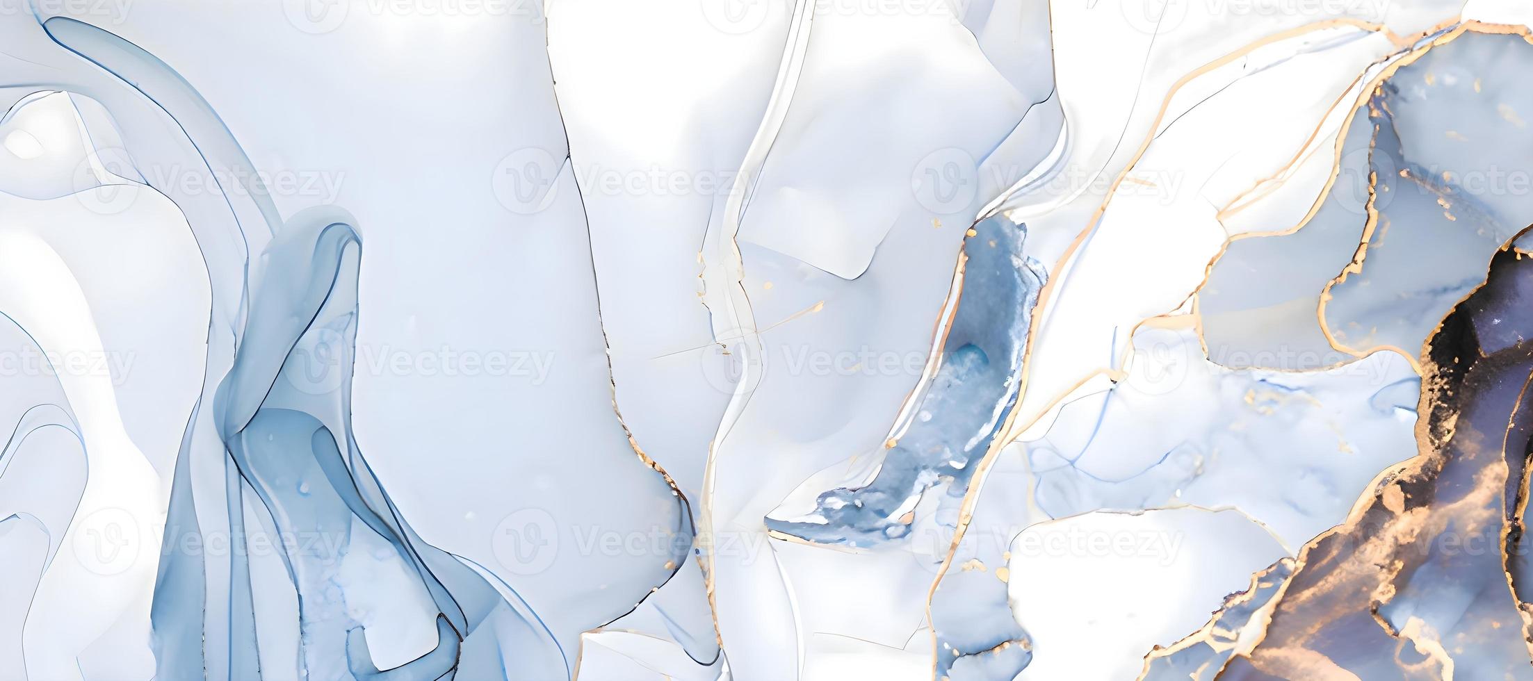 Natural Luxury. Style incorporates the swirls of marble or the ripples of agate. Very beautiful blue paint with the addition of gold powder. photo