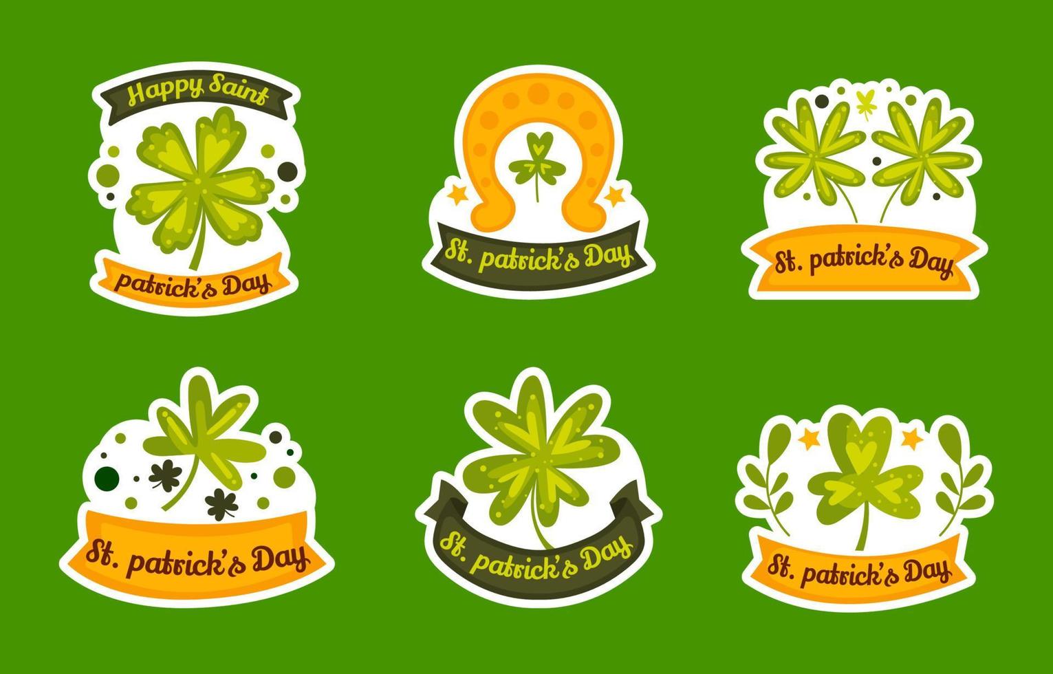 Set of Saint Patrick's Day Stickers vector