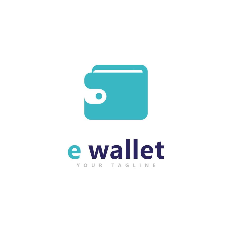 E wallet logo design vector design template