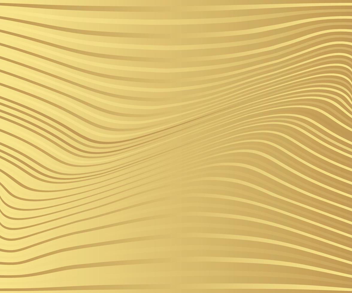 Gold wave line background vector