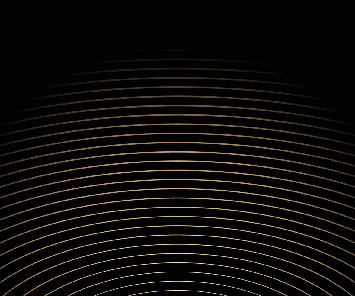 Gold luxurious circle pattern with golden wave lines over. Abstract background, vector illustration
