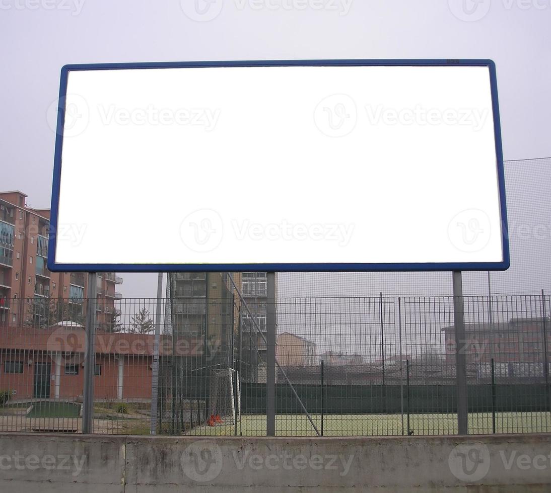 acaparamiento de vallas publicitarias en blanco con copyspace foto