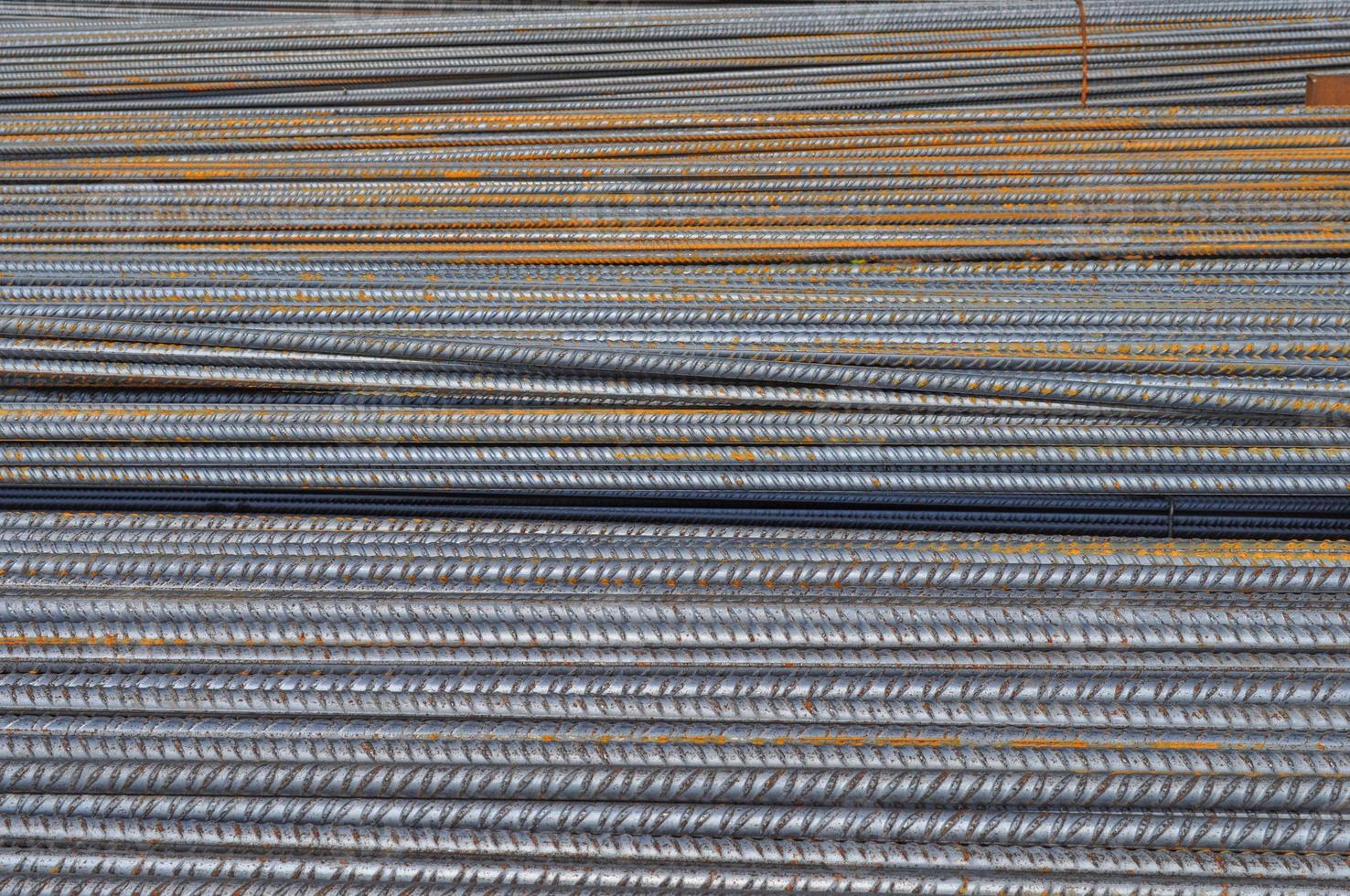 Reinforcing bar aka reinforcing steel or rebar for reinforced co photo