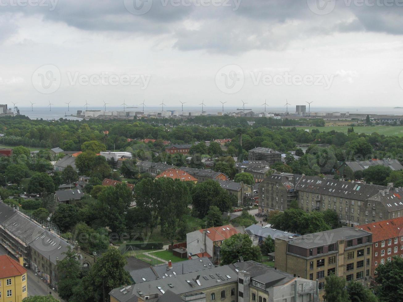 View of the city of Copenhagen in Denmark photo