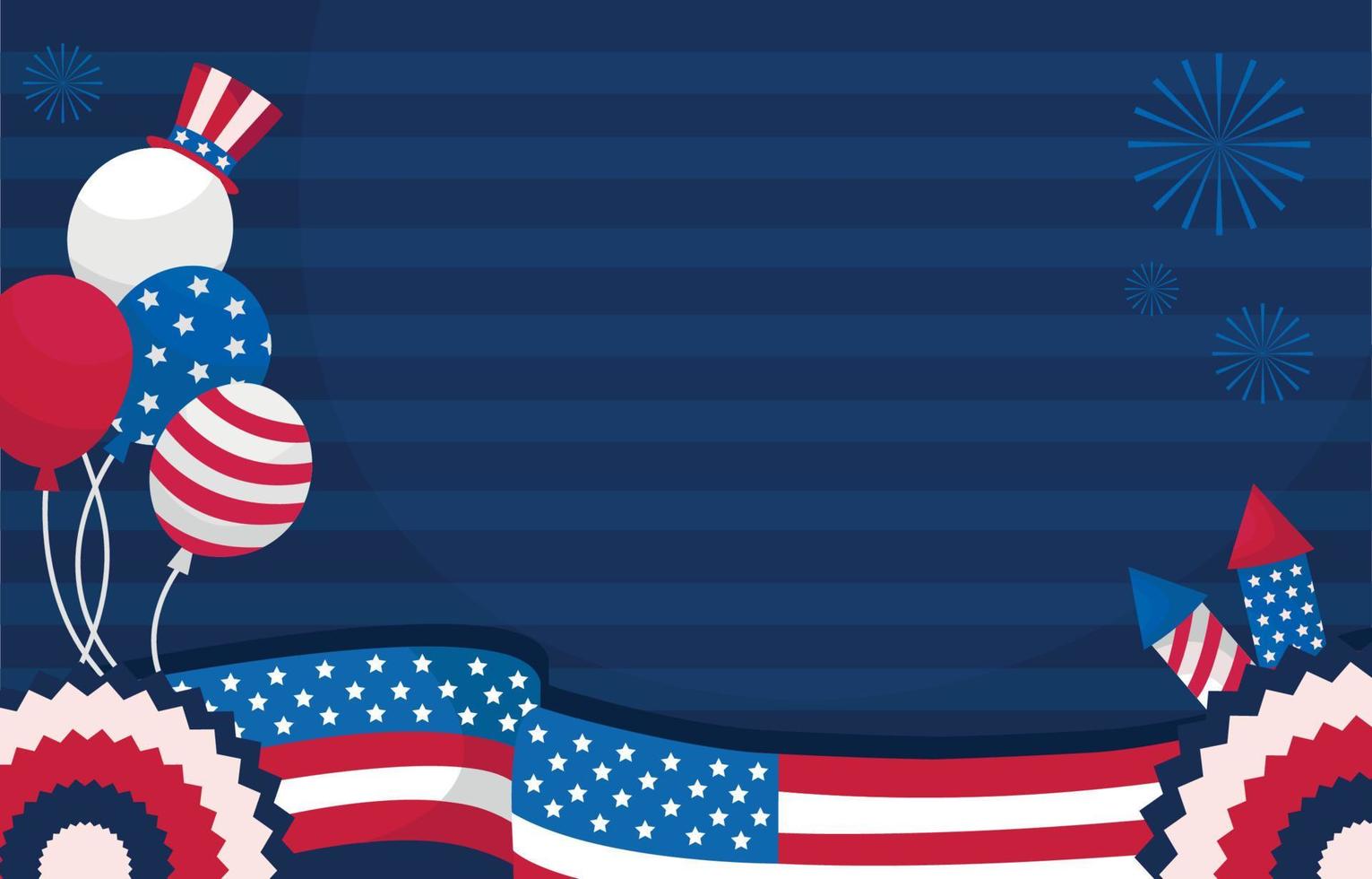 USA 4th of July Independence Background vector