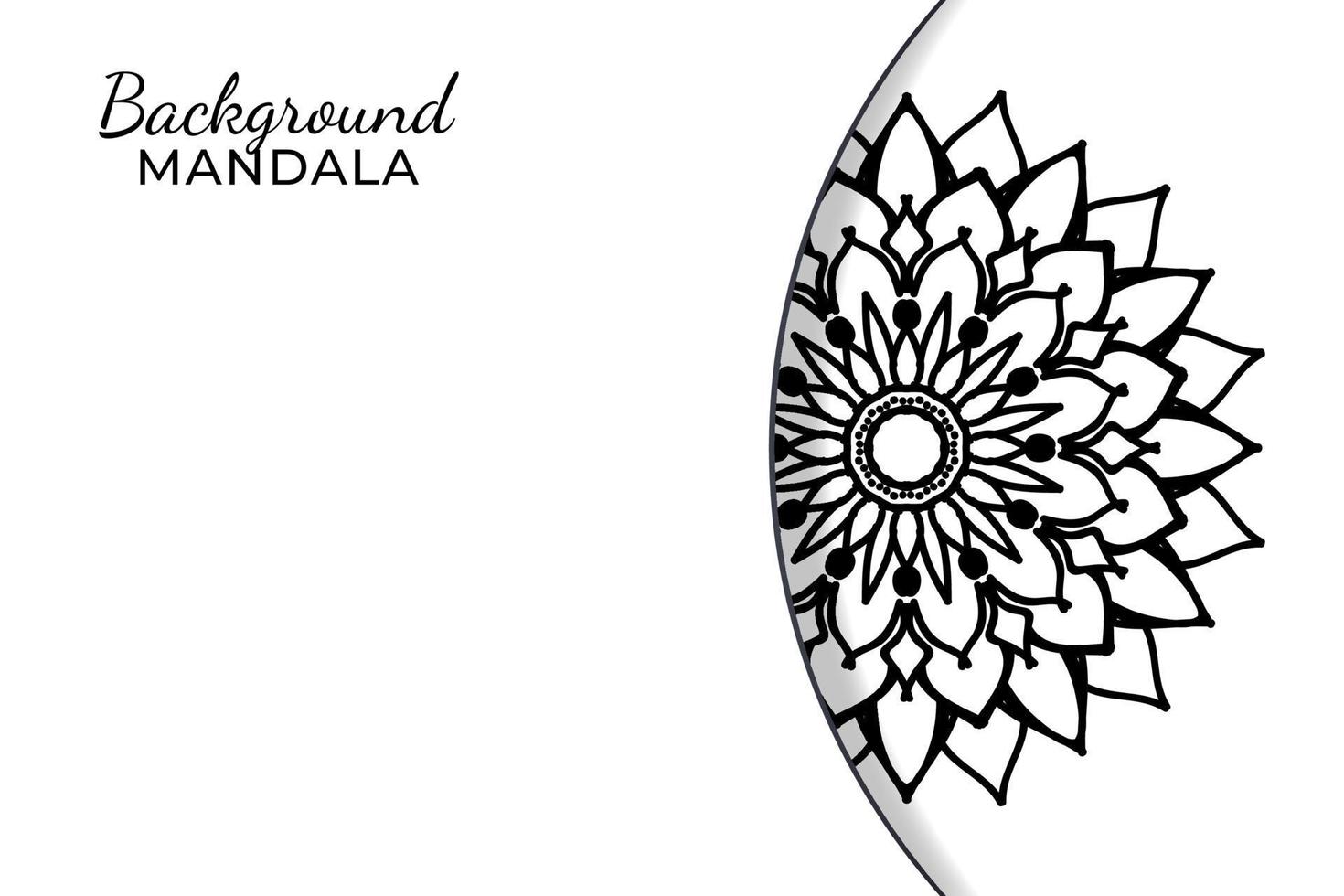 hand drawn indian ornament mandala on background style. vector