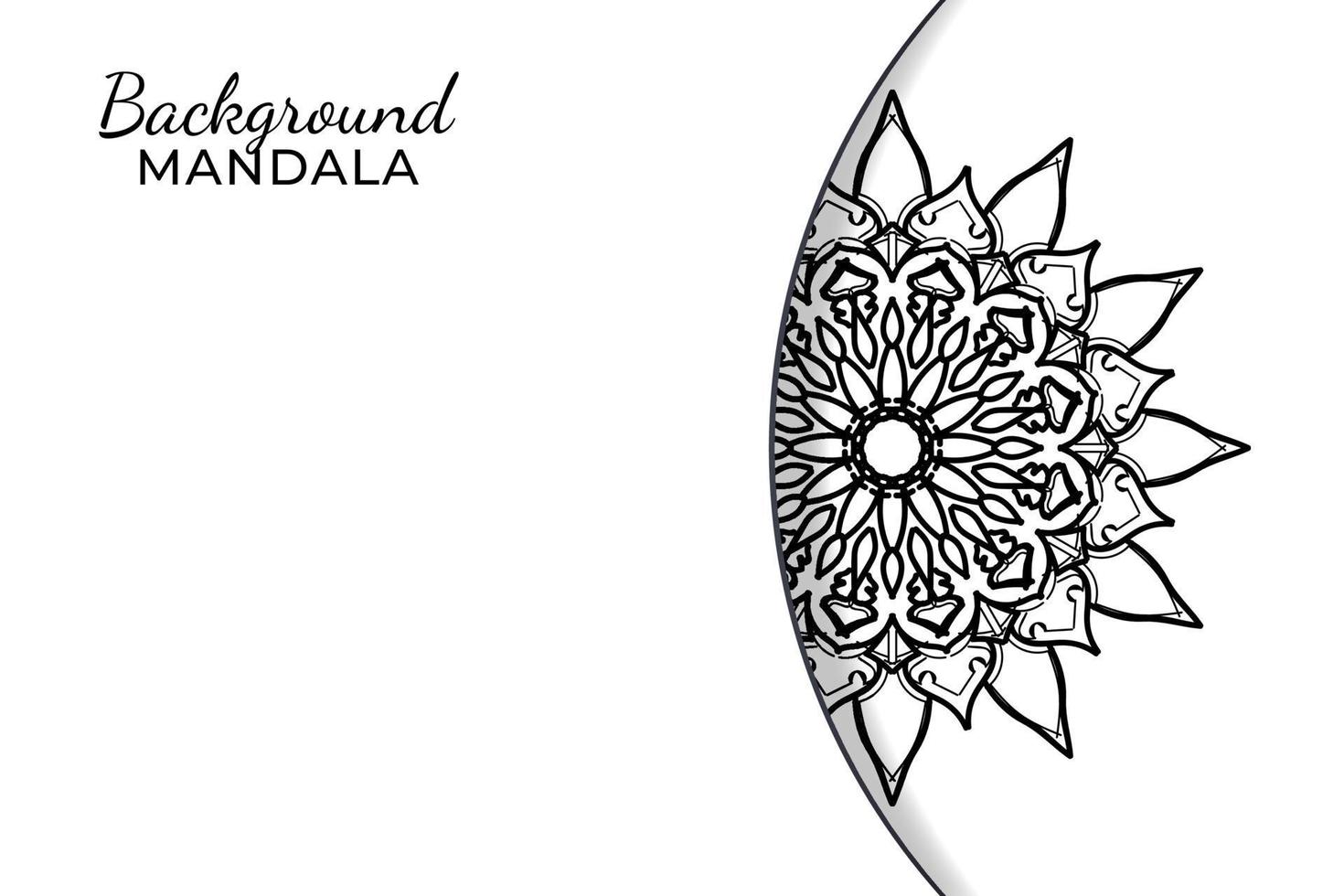hand drawn indian ornament mandala on background style. vector